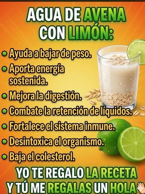 🍋 ¡El Elixir Secreto que Tu Cuerpo Te Pide a Gritos! Descubre Cómo el Agua de Avena con Limón Transformará Tu Salud y Energía HOY Mismo.