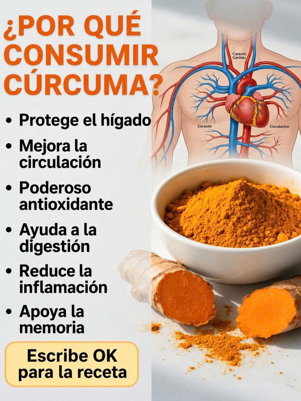 ¡Alerta Saludable! 🚨 No Creerás lo que 1 Cucharadita de Cúrcuma Puede Hacer por TU CUERPO (El Secreto Mejor Guardado)