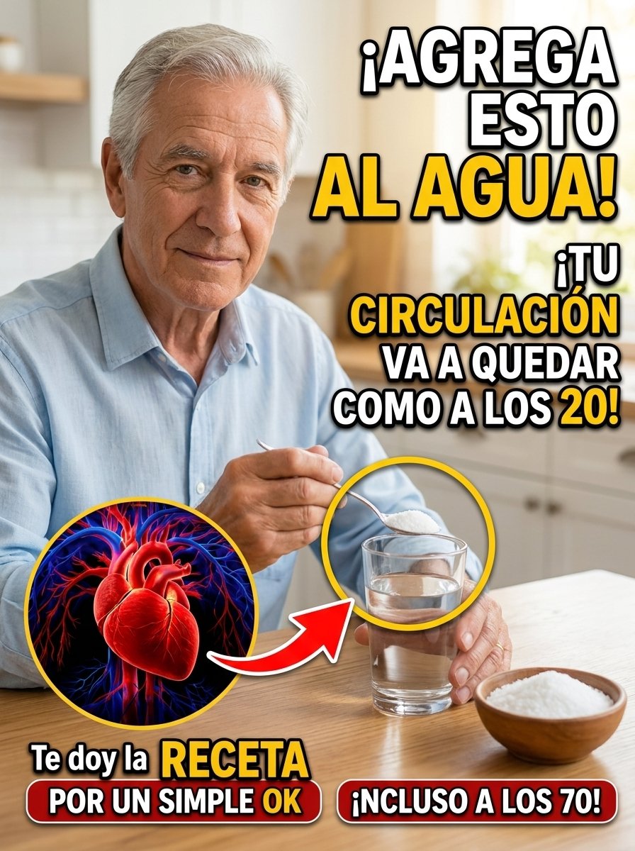 ¡Alerta Adultos Mayores! Este Simple 'Extra' en Tu Agua Podría SER la Clave para una Circulación Asombrosa (¡Y el 90% lo ignora!)