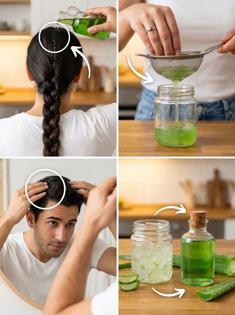 ¡Tu Cabello NUNCA Volverá a Ser el Mismo! La Guía Definitiva para el Aceite de Aloe Vera Casero Que DETIENE la Caída y Estimula un Crecimiento Asombroso