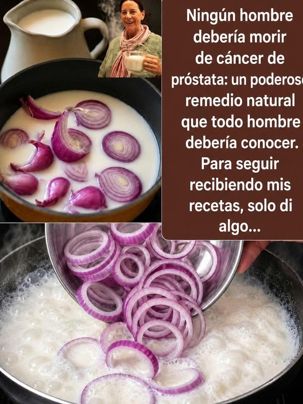¡El Secreto Ancestral Revelado! Cómo la Cebolla y Leche Podrían Transformar la Salud de Tu Próstata Después de los 40 (Millones lo Están Usando)