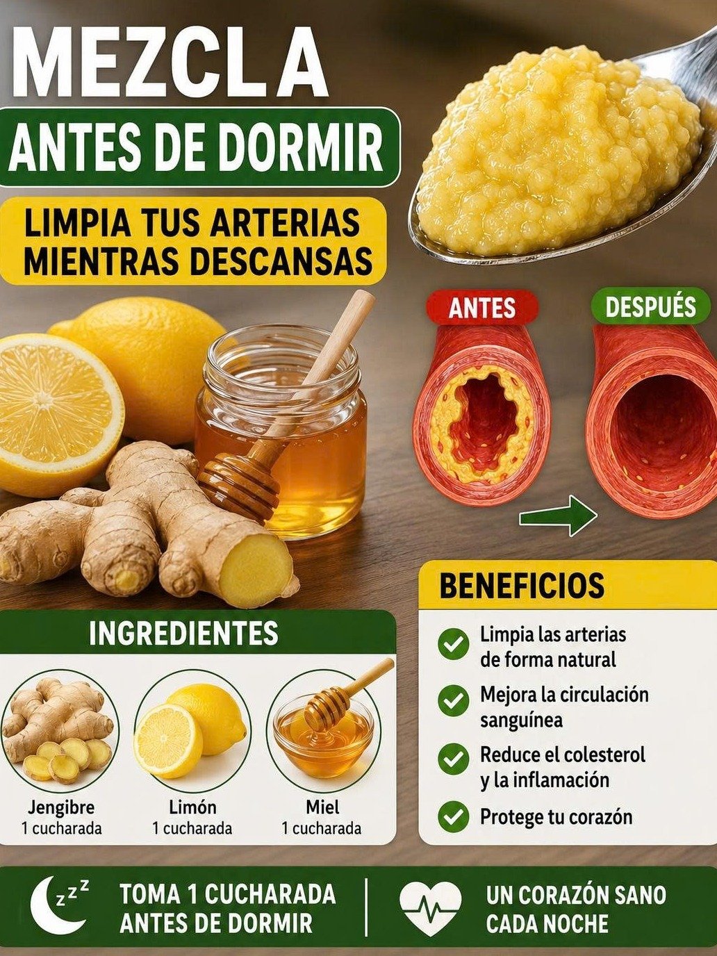¡El Secreto Nocturno de 3 Ingredientes que NADIE te ha Contado! Despierta con Energía Recargada y Circulación Óptima (Miles Ya lo Hacen)