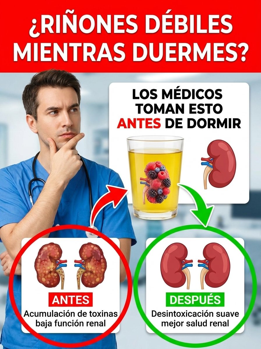 ¡Alerta Roja! Lo que bebes ANTES de dormir podría estar DAÑANDO tus riñones en secreto (y el hábito que los salva)