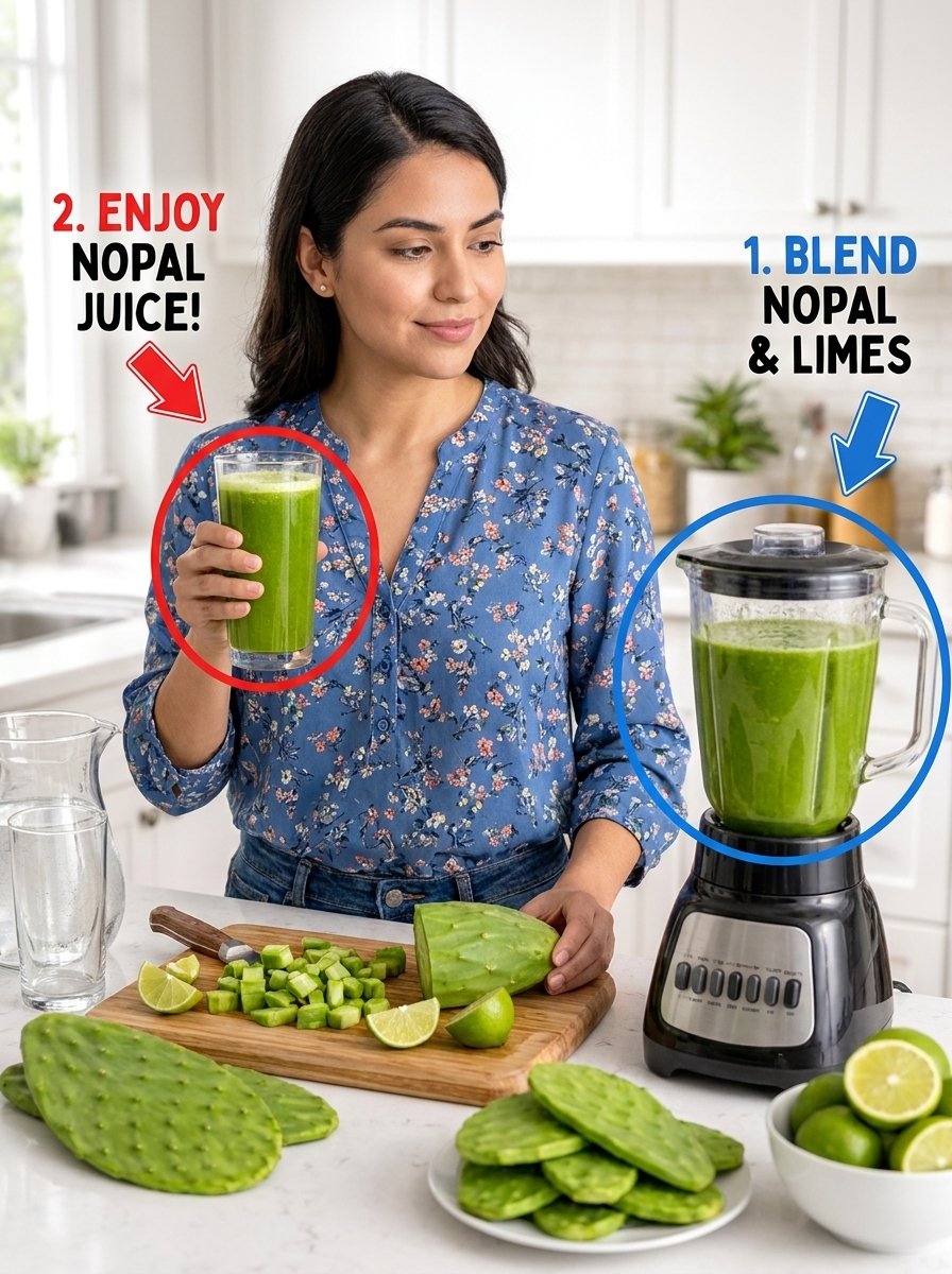 ¡El Secreto Viral que NADIE te Contó! Esta Bebida de Nopal y Limón Está DESHINCHANDO Vientres, Revitalizando Riñones y Dando Cinturas de 20 Años Menos en SOLO 7 Días.
