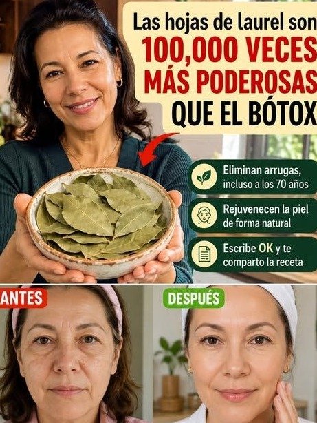¡DESAFÍA LA EDAD! El truco con hojas de laurel que las mujeres de 60+ están usando para una piel radiante (y tú AÚN no lo conoces)