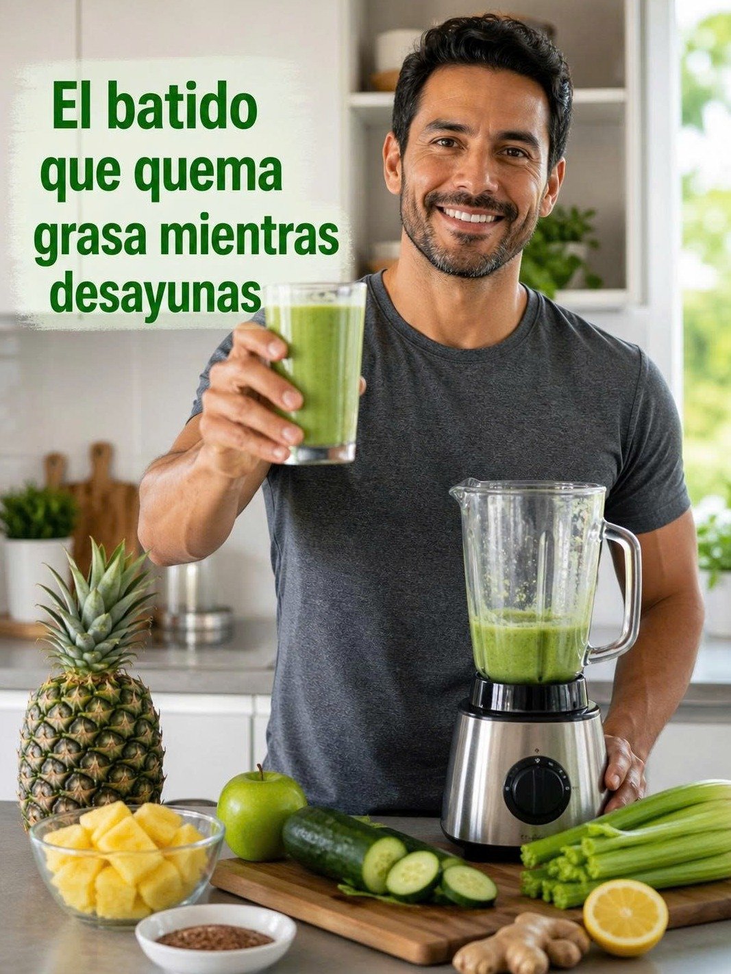 ¡El Secreto Verde que NADIE te ha Contado! Este Batido de 10 Ingredientes está DESINFLAMANDO a Miles y Transformando Sus Mañanas 🥬🍍