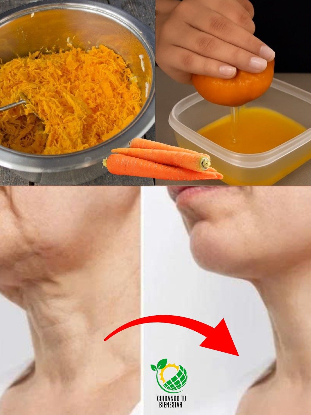 ¡Adiós al Cuello de Pavo! La Mascarilla de Zanahoria que Borra Arrugas y Reafirma en Tiempo RÉCORD (Natural y Casero)