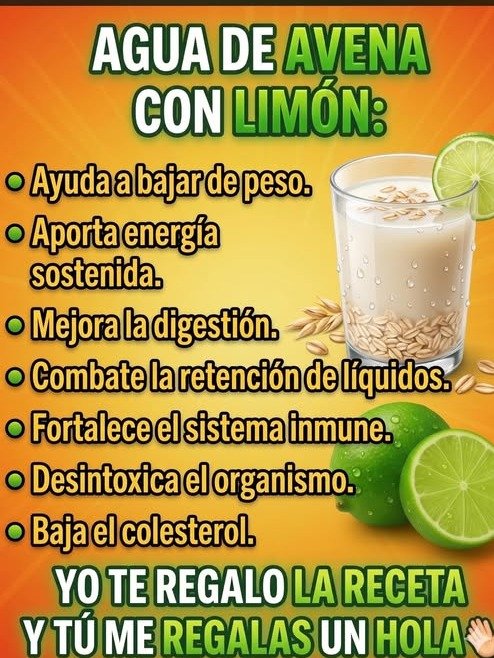 ¡No lo Creerás! Lo Que Pasa en Tu Cuerpo Si Tomas Agua de Avena con Limón CADA DÍA (La Ciencia lo Respalda)