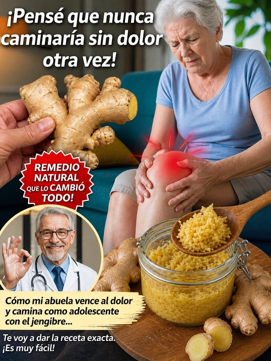 🔴 ¡ALERTA! Tu Cocina Esconde el Remedio Más PODEROSO para el Dolor de Rodillas: El Hábito Secreto con Jengibre que DEBES Probar HOY