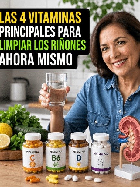 ¡Alerta Roja! 4 Vitaminas CLAVE que Tus Riñones Suplican Después de los 50 (¡Y el Error Matutino que Podría Estarlos Destruyendo!)