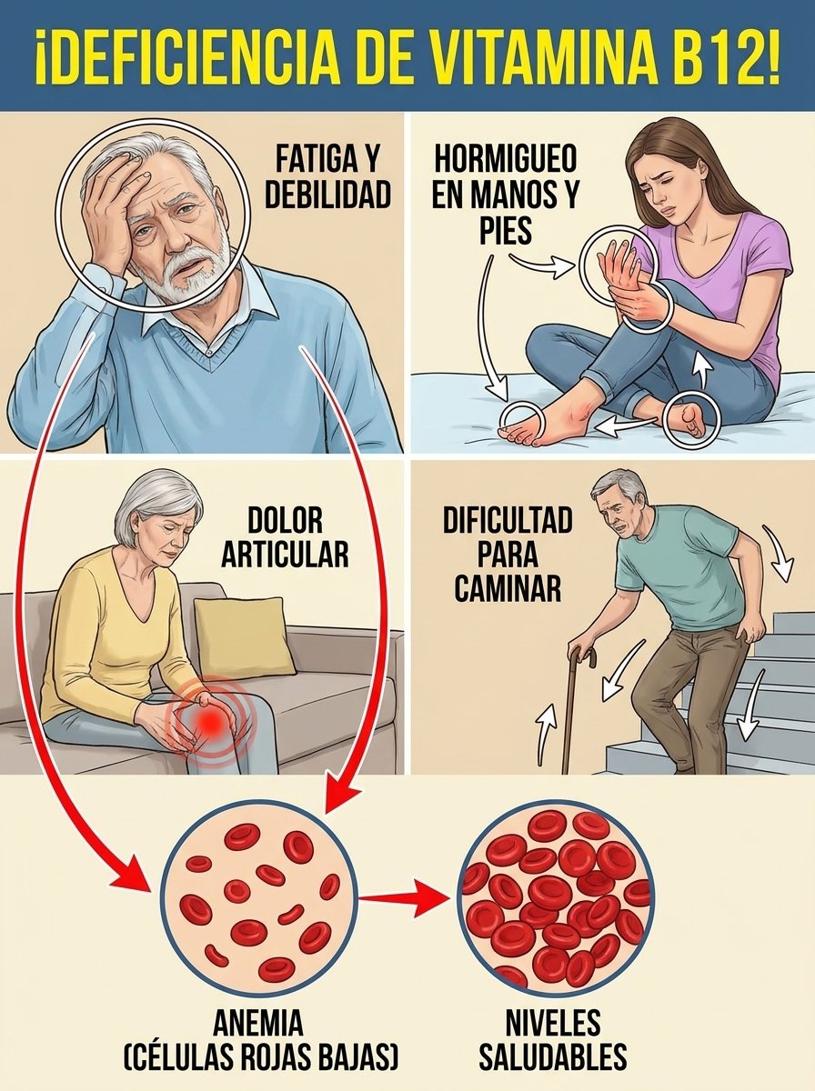 ¡ALERTA! Tu Cuerpo Te Grita: 7 Señales EXTRAÑAS de que te Falta Vitamina B12 (¡No Ignorar la #5!)