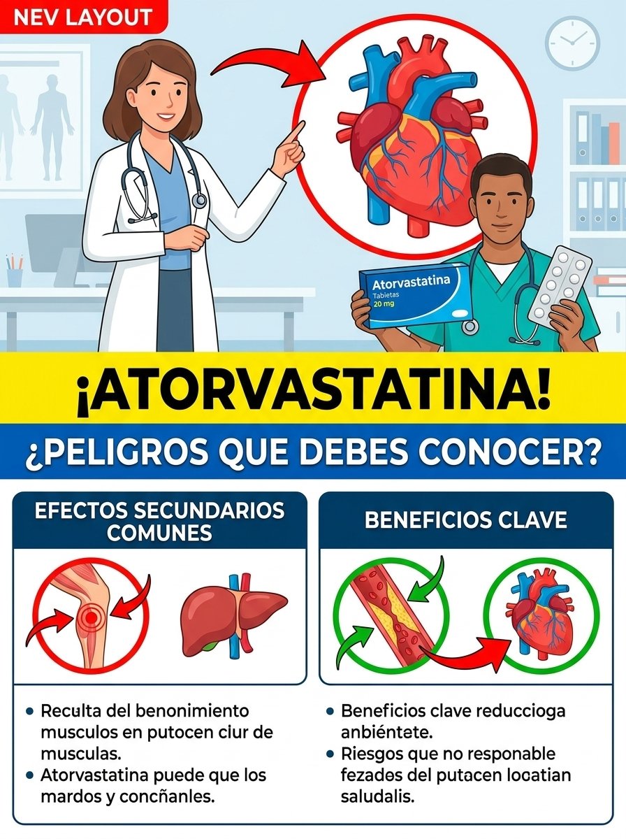 ¡ALERTA! Si Tomas Atorvastatina, Estos 15 Efectos 'Invisibles' Podrían Estar Dañándote Ahora Mismo (y No Lo Sabes)