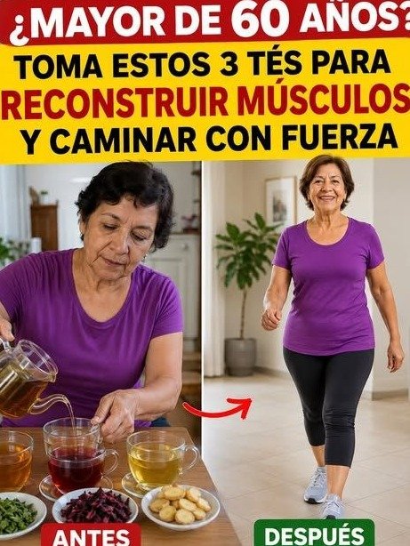 ¡Más de 60 y SINTIÉNDOTE JOVEN! Descubre los 3 TÉS ancestrales que tus MÚSCULOS NECESITAN AHORA para una movilidad imparable