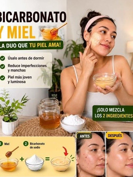 ¡ALERTA! Millones Usan Bicarbonato y Miel Antes de Dormir, Pero Ignoran ESTE Detalle Crucial que Daña Su Piel