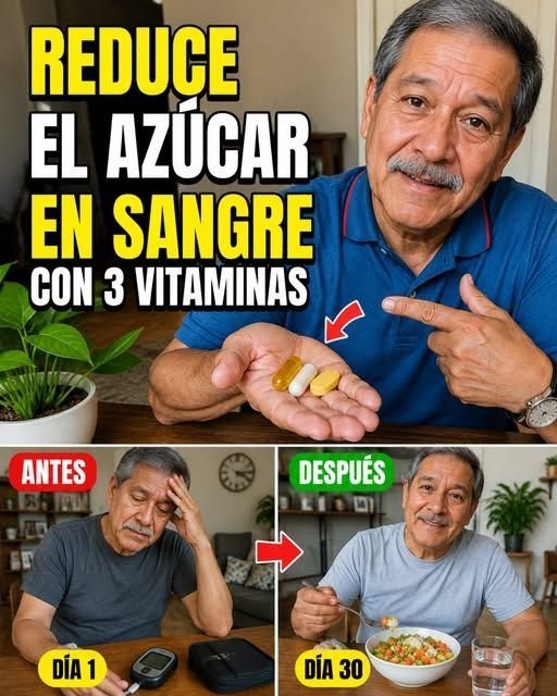 ¡Alerta después de los 45! El TRÍO SECRETO de 3 vitaminas que tu glucosa necesita URGENTEMENTE para estabilizarse y devolverte la energía