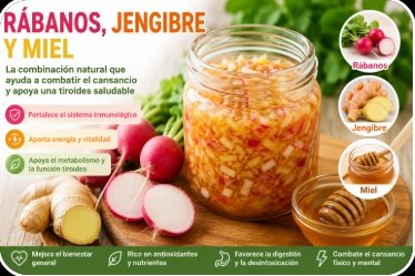 ¡Adiós Cansancio Crónico! Descubre el Secreto Natural de Rábanos, Jengibre y Miel que Nadie Te Ha Contado (¡Tu Energía Explotará!)