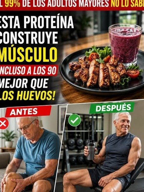 ¡Alerta si tienes más de 60! El ERROR fatal en tu cena que te está ROBANDO la fuerza (y cómo esta proteína lo soluciona)