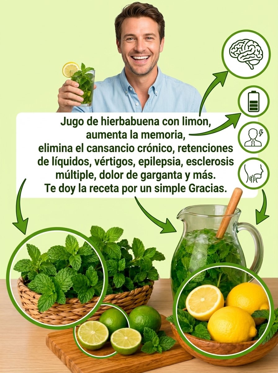 ¡El Secreto Revelado! Un Vaso de Jugo de Hierbabuena y Limón Que Transforma Tu Cuerpo y Energía HOY