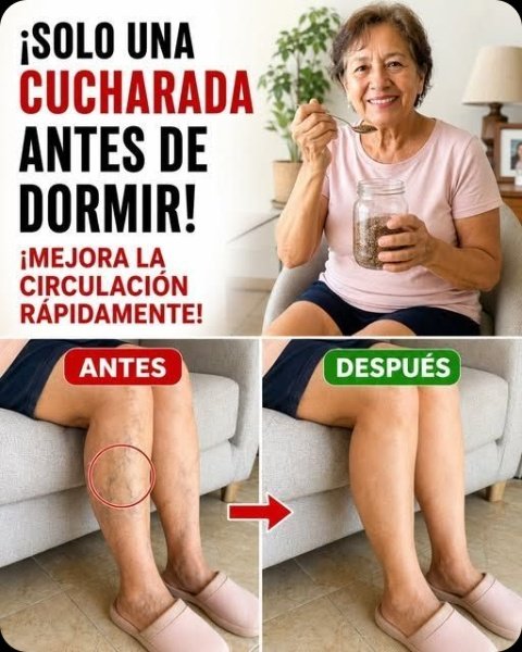 ¡No Más Piernas Pesadas! La Única Cucharadita Nocturna que Miles Usan para Reactivar su Circulación y Dormir Mejor