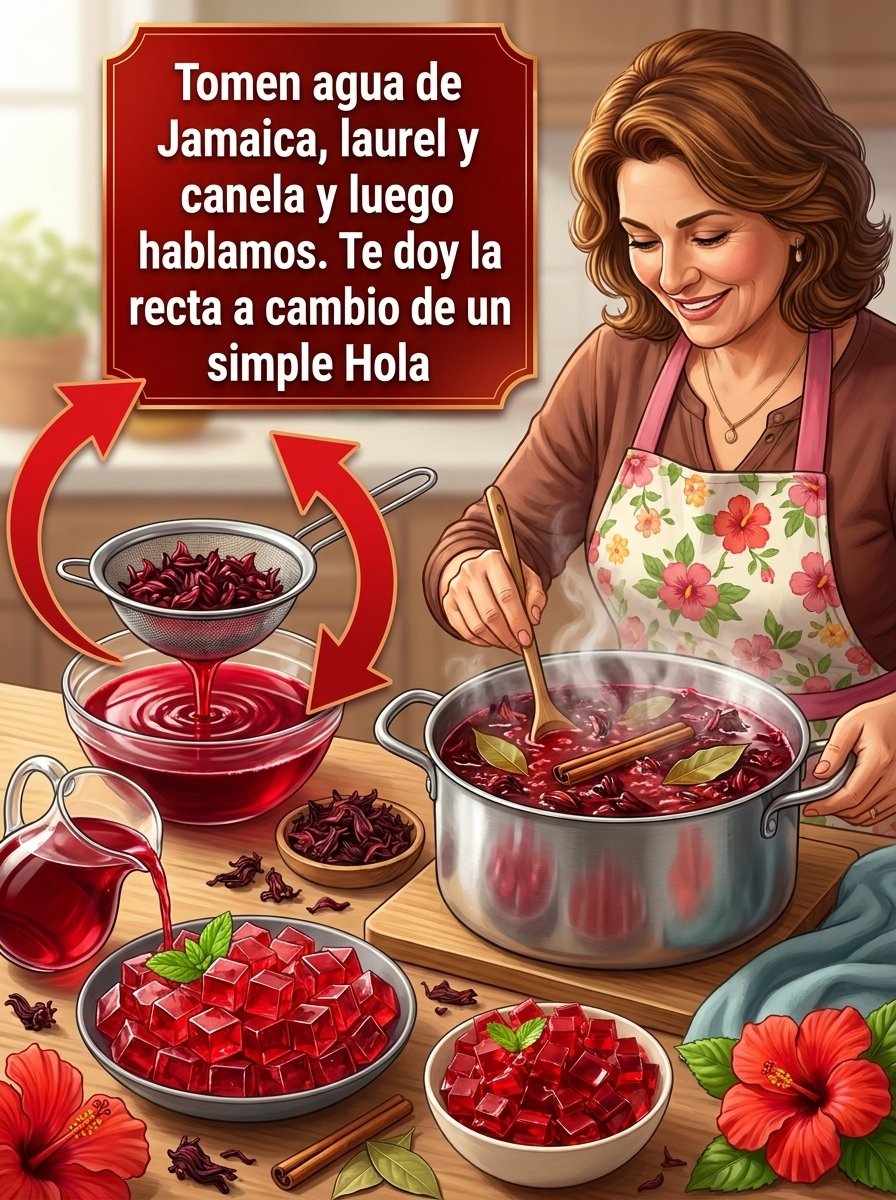 ¡El Postre Viral que NADIE te ha contado! 🤫 Esta Gelatina de Jamaica es el Secreto para Refrescar, Adelgazar y Sentirte Increíble (¡Mira por qué!)