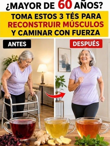 Si tienes más de 60, esto es URGENTE: 3 TÉS ANCESTRALES para blindar tus músculos y movilidad (¡No cometas ESTE error común!)