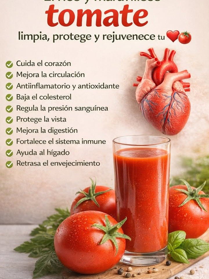 El secreto rojo que rejuvenece: Por qué el jugo de tomate es el elixir definitivo para tu salud