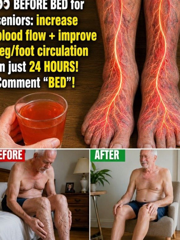El Secreto Rojo Antes de Dormir: Cómo Esta Bebida Dispara la Circulación en Tus Piernas y Pies al Instante (¡Adiós Frío!)