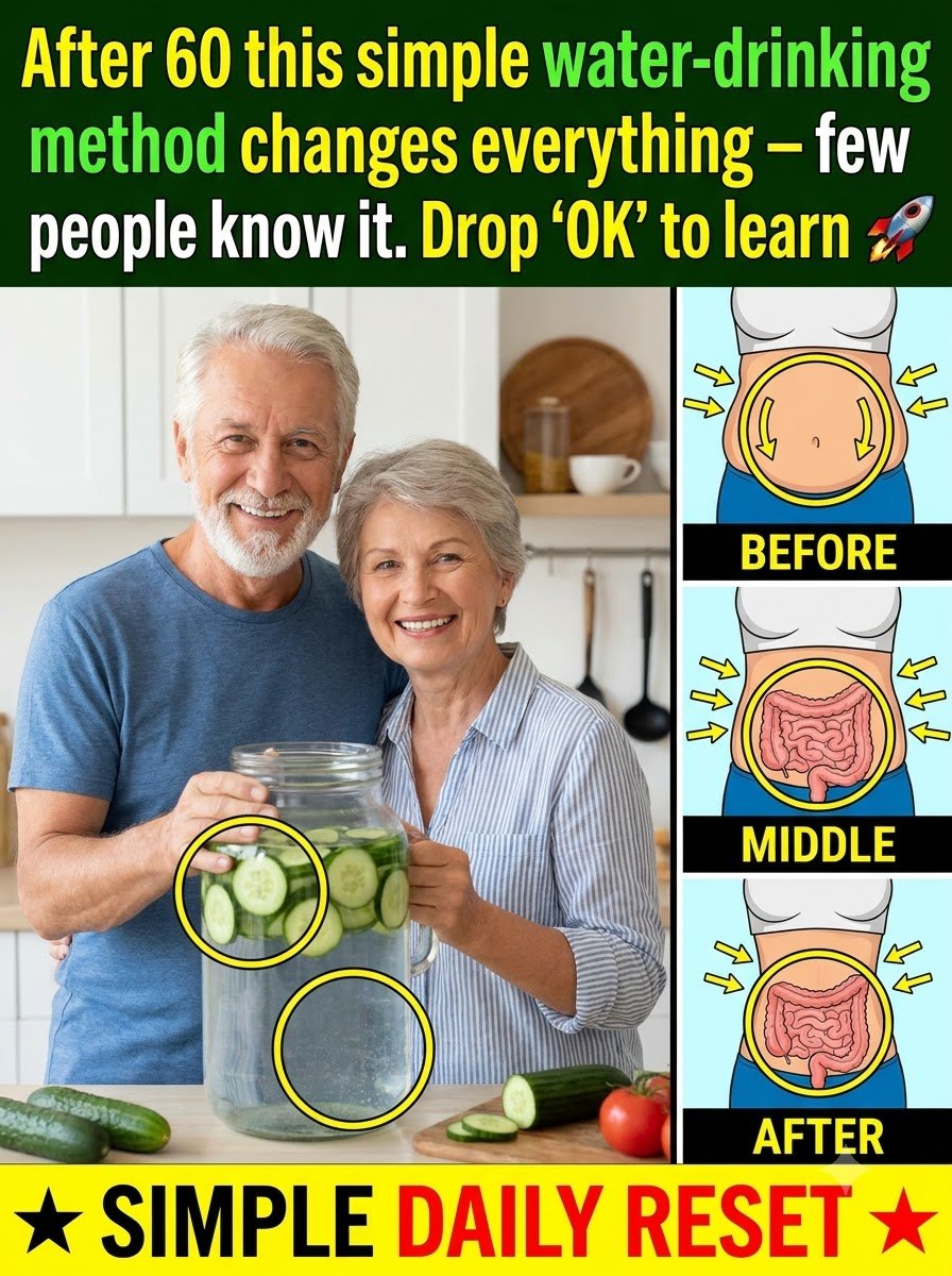 ¡Alerta Mayores de 60! Un Vaso de Agua de Pepino Puede Transformar Tu Cuerpo Lento (El Secreto Que Nadie Te Cuenta)