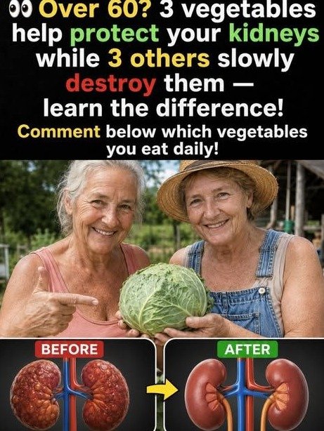 ¡Alerta Mayores de 60! Los 3 Vegetales SECRETOS que Tus Riñones Ruegan Que Comas (¡Y los 3 Enemigos Silenciosos que Debes Evitar YA!)