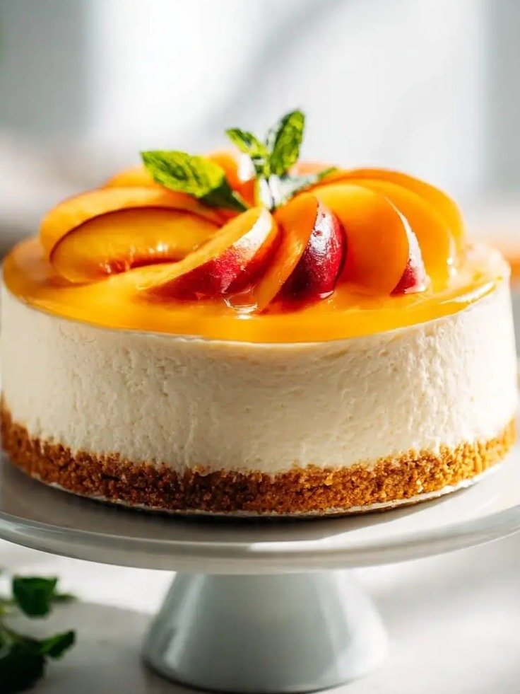 The Viral No-Bake Peach Cheesecake You Can Make in MINUTES (Your Oven Will Thank You!)
