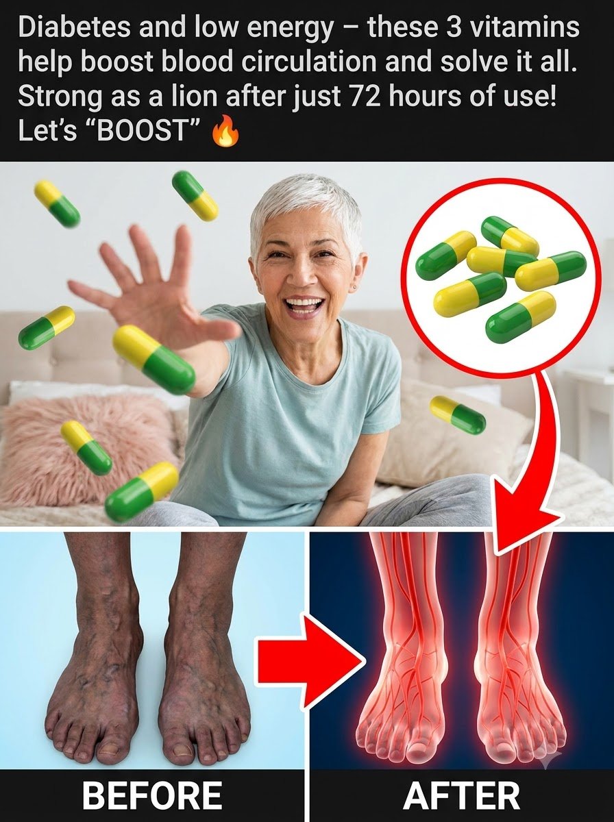 Diabetes y Agotamiento Extremo: ¡Las 3 Vitaminas Baratas que Despiertan tu Circulación y Energía!