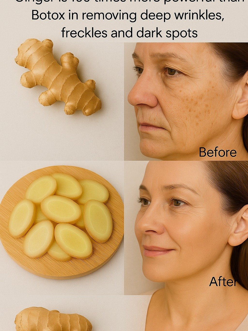 ¡El Secreto Antienvejecimiento MÁS BARATO está en tu COCINA! Desafía la Edad con Jengibre y Olvídate del Botox 🌿✨