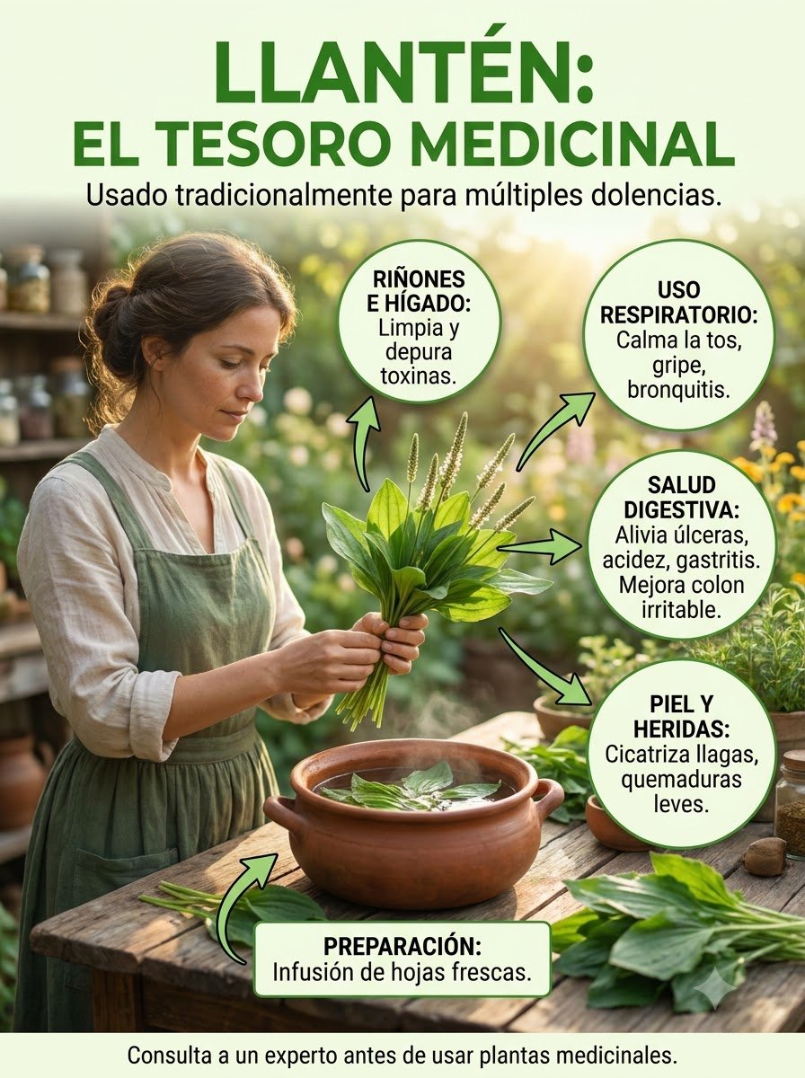 ¡El SECRETO Ancestral Revelado! 20+ Beneficios del Llantén que Transformarán Tu Salud y NADIE te ha contado (¡RECETA FÁCIL!)