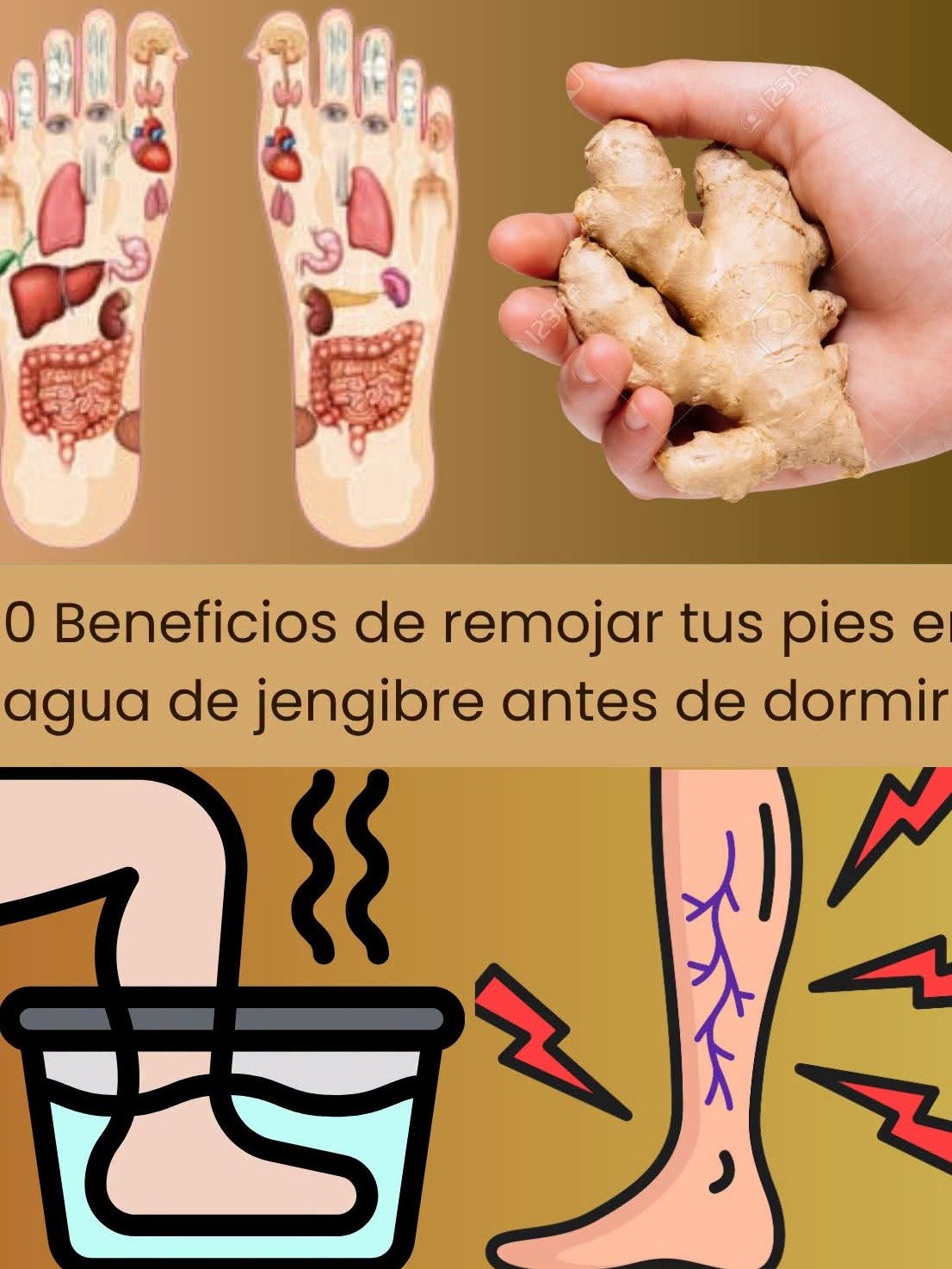 El Secreto Mejor Guardado: ¡20 Beneficios Increíbles de Sumergir tus Pies en Jengibre ANTES de Dormir!