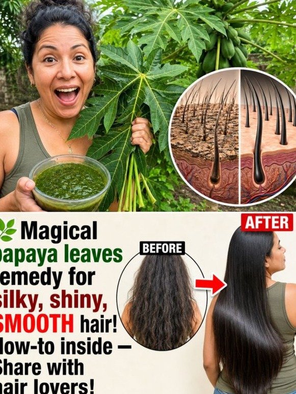 ¡Alerta Roja para tu Cabello! Si Sufres de Caspa y Opacidad, las Hojas de Papaya Son el Reinicio que Nadie Te Contó