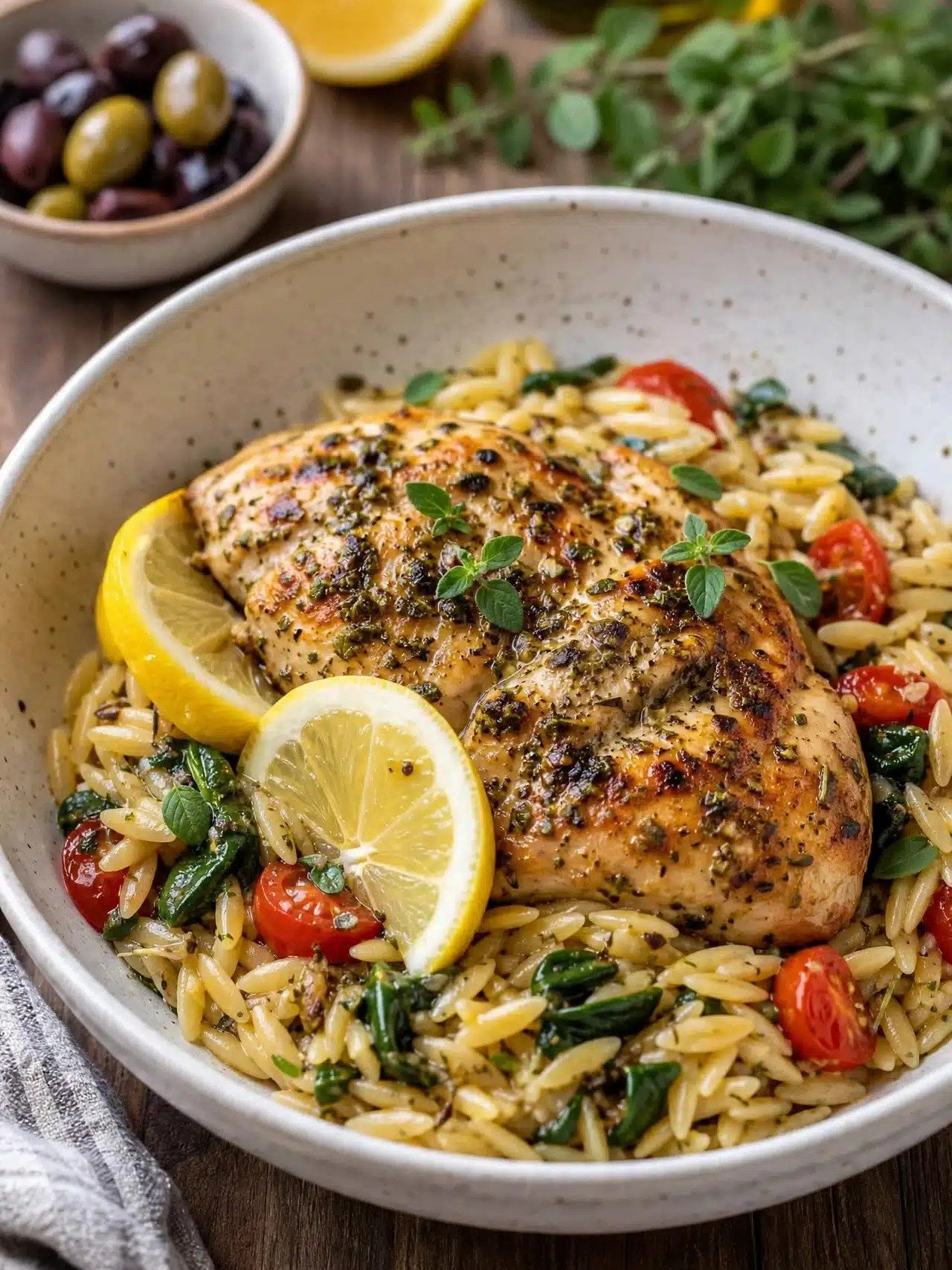 You Won't Believe How Easy This Creamy One-Pot Chicken & Spinach Orzo Is (30-Minute Meal!)