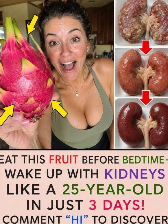 La Fruta Secreta que Transforma tus Riñones Lentos ANTES de Dormir (¡Despierta Deshinchado!)