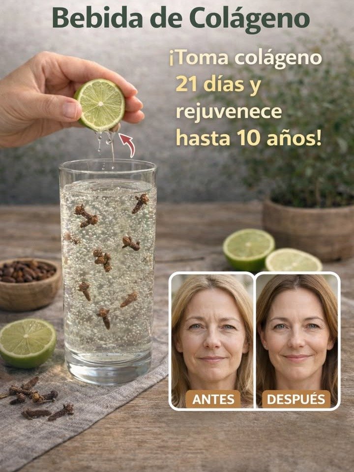 ¡El SECRETO MEJOR GUARDADO para una Piel Joven! Esta Bebida Casera de Clavo y Limón Multiplica tu Colágeno Naturalmente