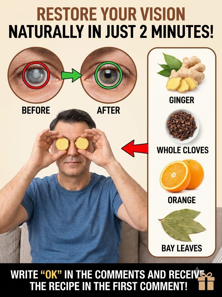 ¡El Secreto de 2 Minutos que Tus Ojos Imploran! Despídete de la Fatiga Visual con Jengibre, Limón y Clavo