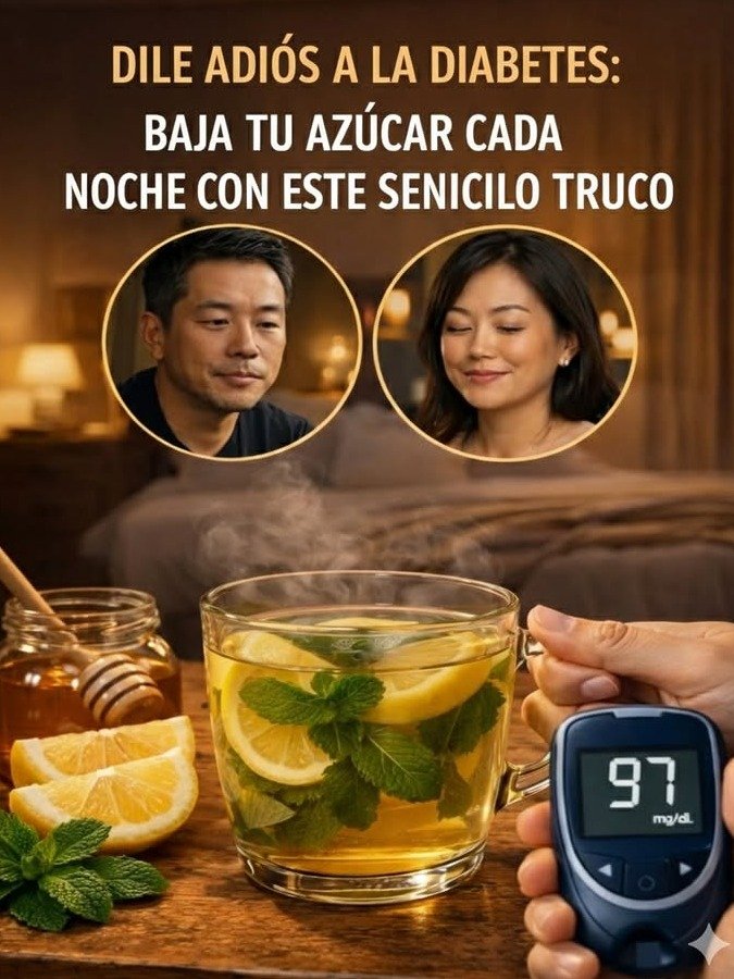 ¡El Truco Nocturno que Nadie Te Cuenta! ¿Un Vaso de Agua con Limón y Menta Podría REVOLUCIONAR tu Azúcar en Sangre por la Mañana?