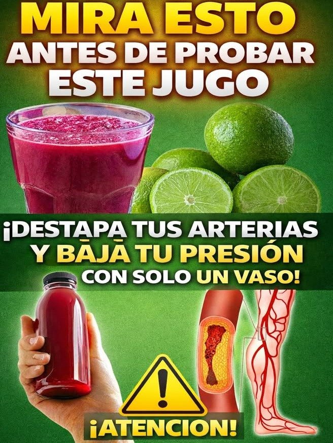 ¡No creerás lo que 3 ingredientes simples pueden hacer por tu corazón! El jugo natural que revoluciona tu circulación