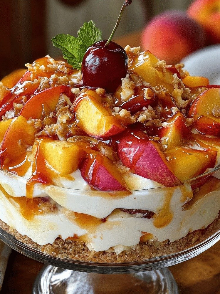 The Viral Dessert You NEED to Try: This Peach Cobbler Cheesecake Fruit Salad Will Change Your Summer!