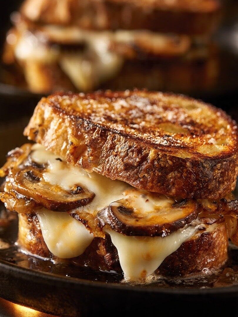 You'll Never Eat Regular Grilled Cheese Again After Trying This Gouda, Roasted Mushroom & Onion Sensation!