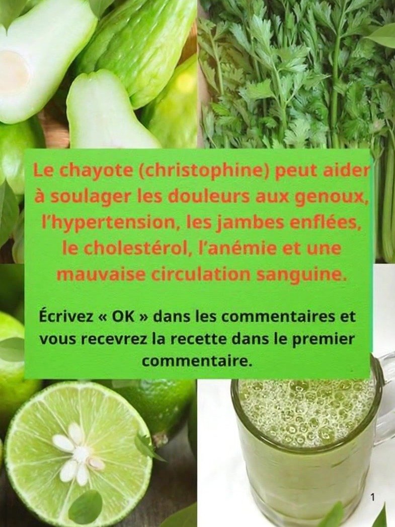 ¡ELIMINA el Dolor de Rodilla y 5 Problemas de Salud Más con ESTE Jugo Natural de Chayote que Nadie te Contó!