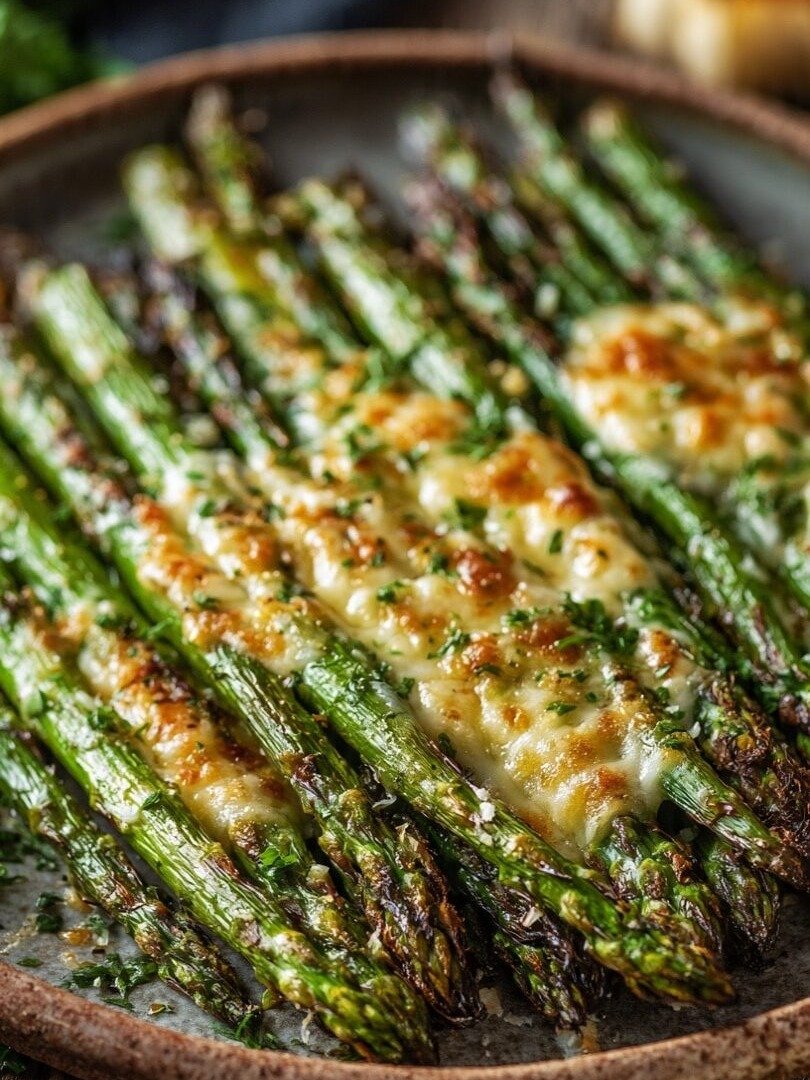 The Viral Side Dish Everyone's Talking About: Oven-Roasted Asparagus with Melty Asiago & Garlic!