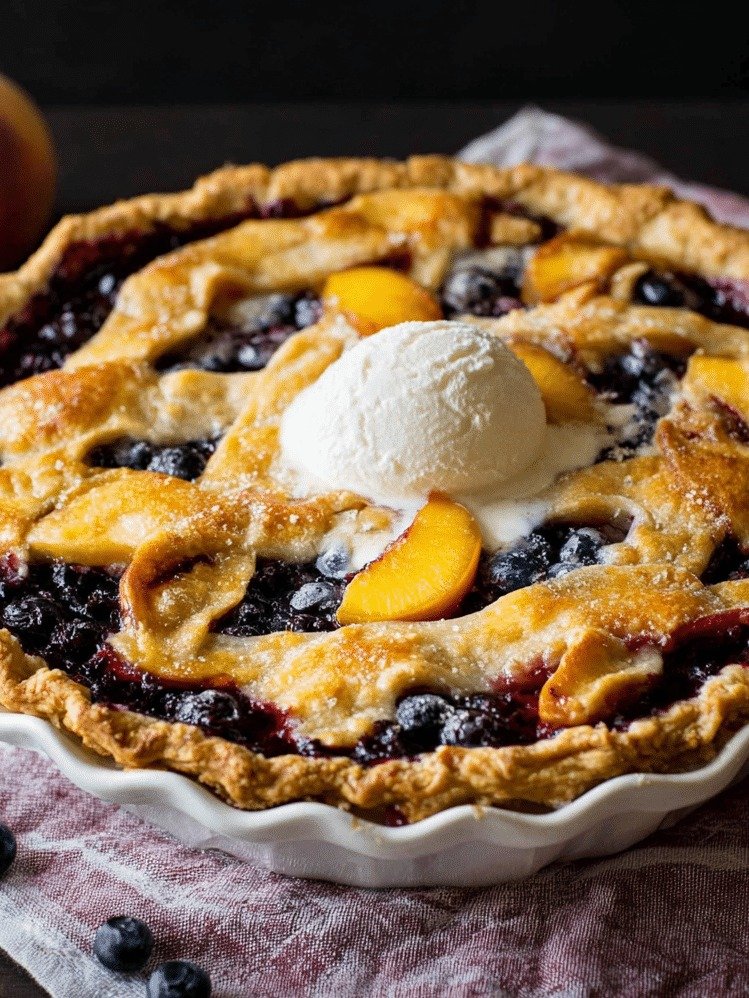 Stop Scrolling! This "Impossible" Peach Blueberry Pie Bakes Itself Into Pure Summer Bliss (You Won't Believe It!)