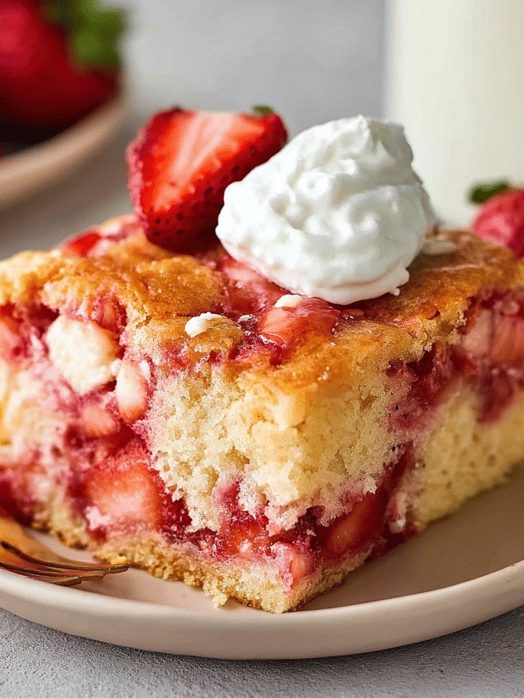Warning: This Viral Strawberry Earthquake Cake Is So Good, You'll Crave It Daily!
