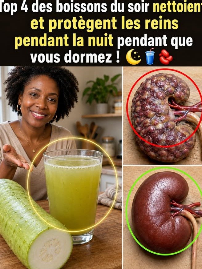 El Secreto para Despertar Desinflamado: 4 Bebidas Nocturnas que Tus Riñones Limpian Solos (¡Mientras Duermes!)