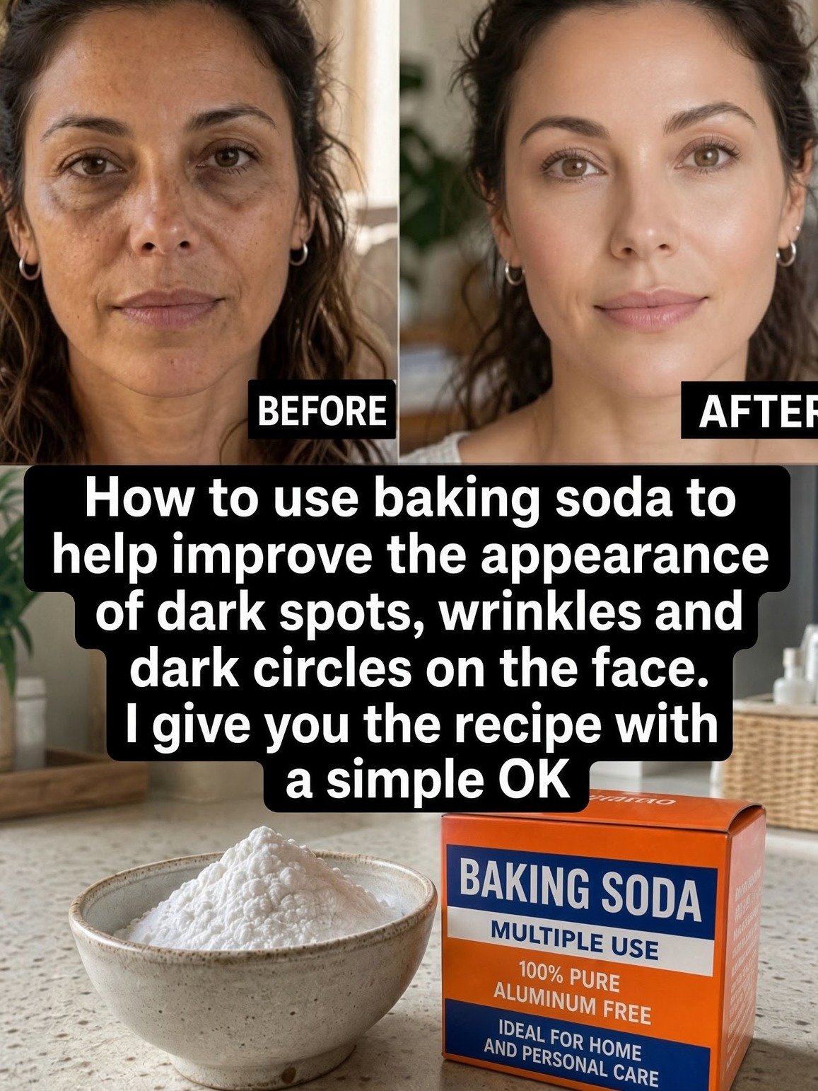 STOP! Before You Put Baking Soda on Your Face for Dark Spots, Wrinkles & Dark Circles, Read This Viral Warning