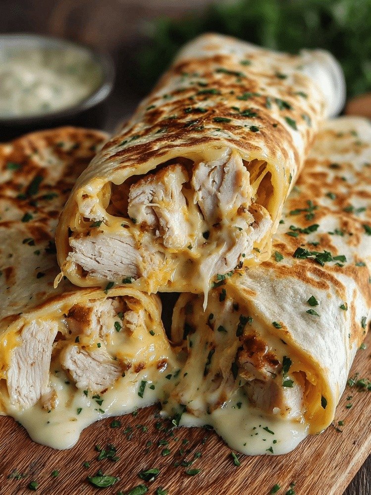 WARNING: These Cheesy Chicken Garlic Wraps Are SO Good, You'll Never Order Takeout Again! (Ready in 30 Mins)